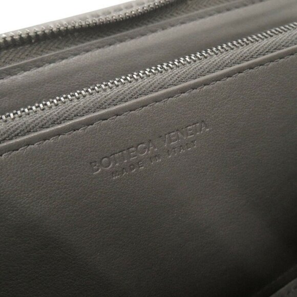 BOTTEGA VENETA Gray Leather Intrecciato Wallet - Picture 8 of 9